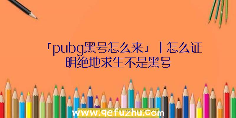 「pubg黑号怎么来」|怎么证明绝地求生不是黑号